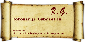 Rokosinyi Gabriella névjegykártya