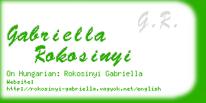 gabriella rokosinyi business card